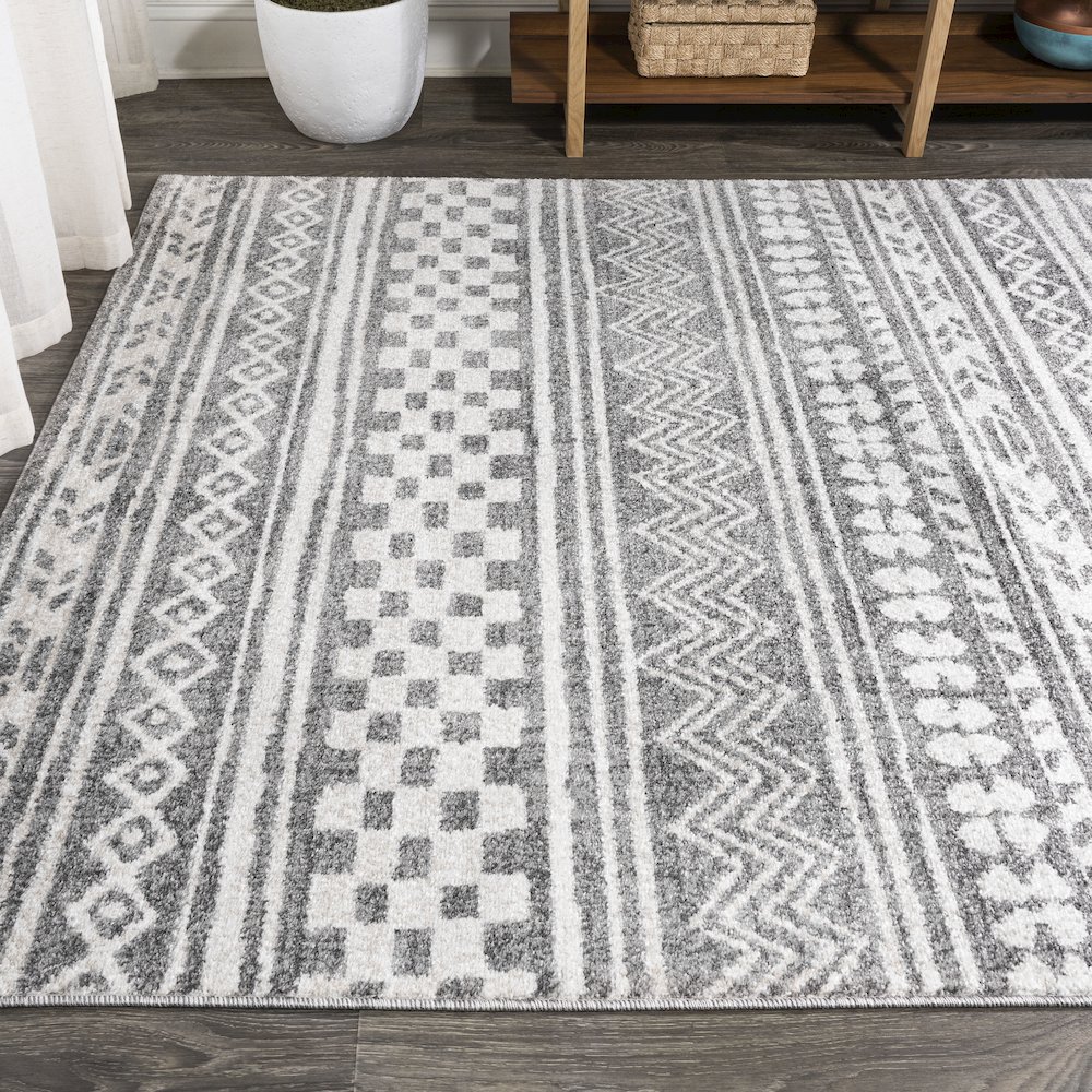 Imlil Tribal Geometric Stripe Area Rug. Picture 3
