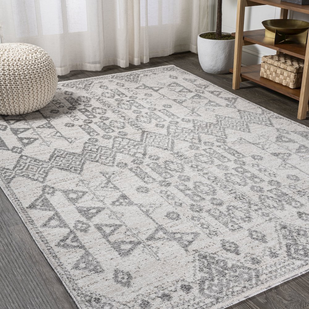Idris Tribal Diamond Geometric Area Rug. Picture 2