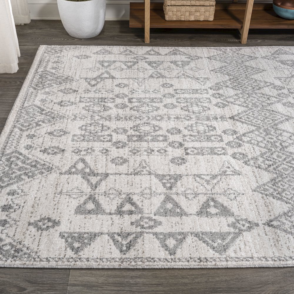 Idris Tribal Diamond Geometric Area Rug. Picture 3