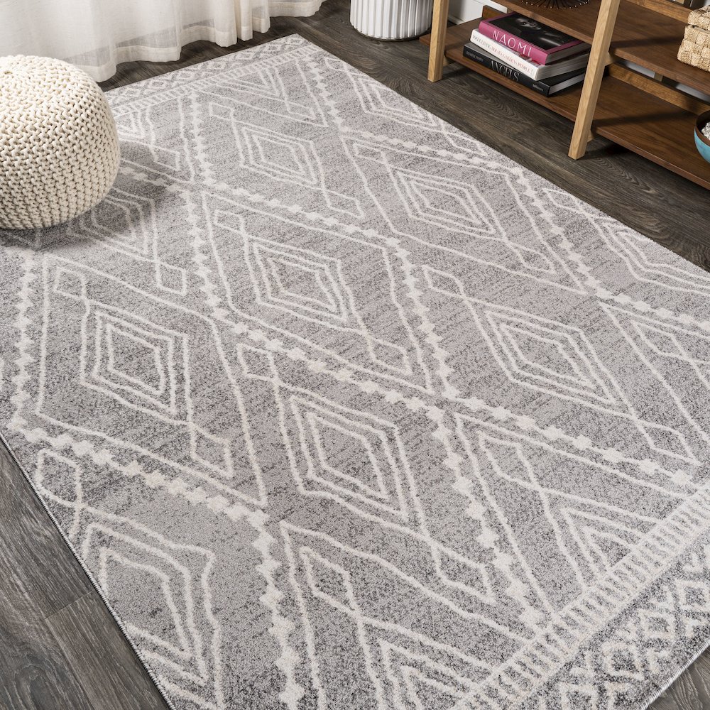 Rih Moroccan Style Diamond Area Rug. Picture 4