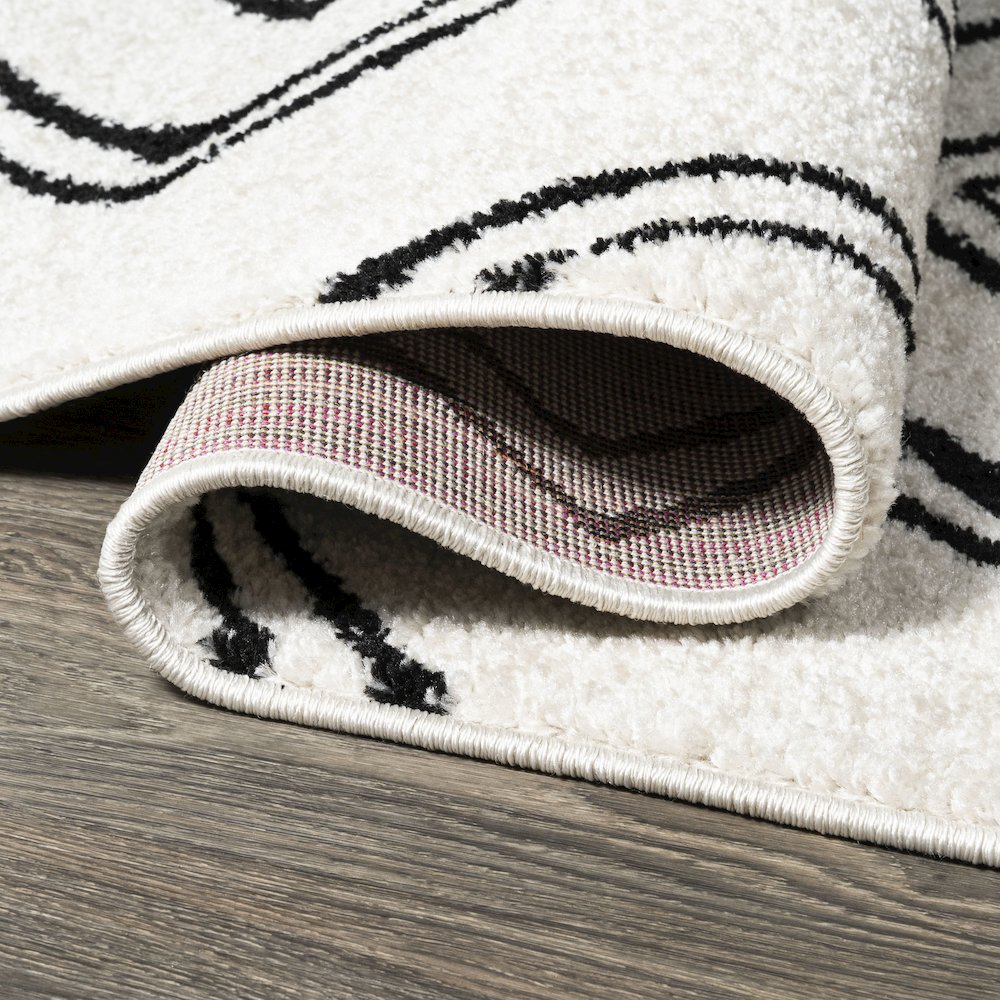 Deia Moroccan Style Diamond Shag Area Rug. Picture 8