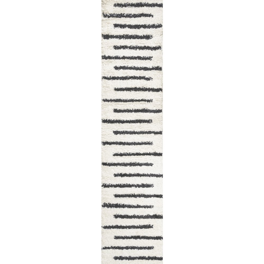 Alaro Berber Stripe Shag Area Rug. Picture 1