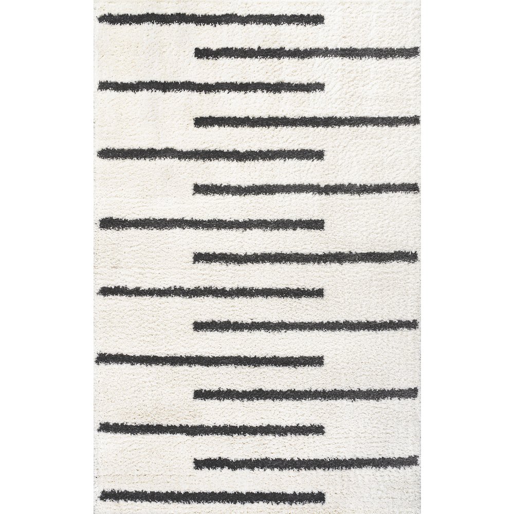Alaro Berber Stripe Shag Area Rug. Picture 1