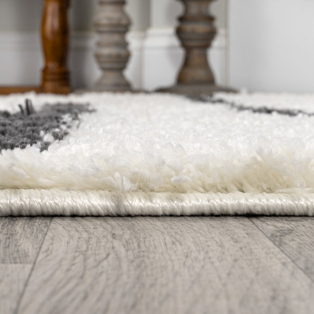 Alaro Berber Stripe Shag Area Rug. Picture 9