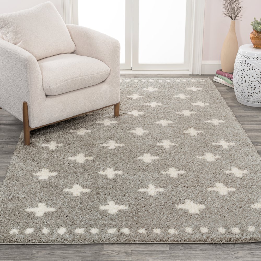 Cristo Berber Geometric Shag Area Rug. Picture 3