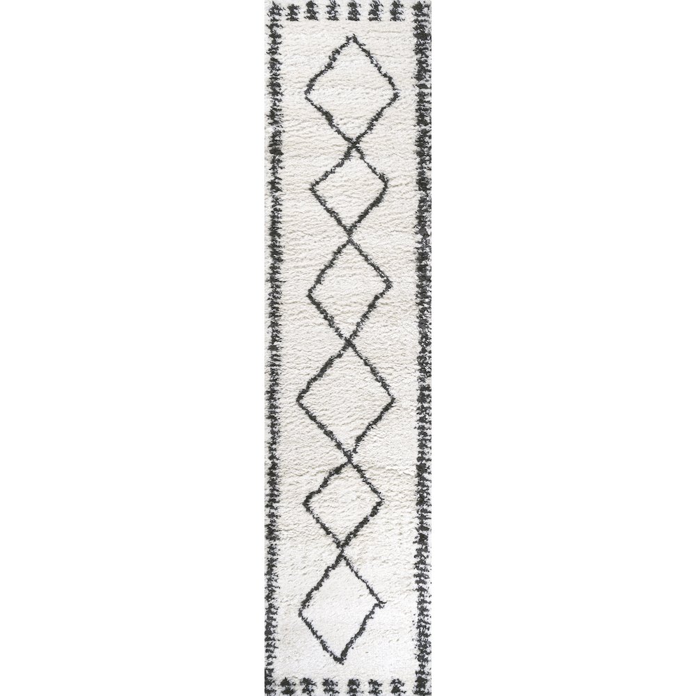 Calvia Moroccan Diamond Shag Area Rug. Picture 1