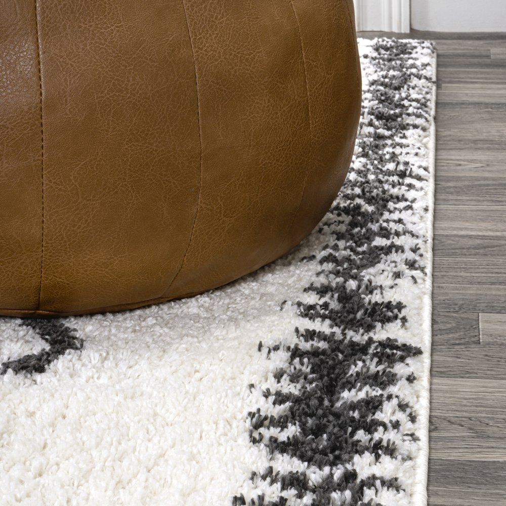 Calvia Moroccan Diamond Shag Area Rug. Picture 5