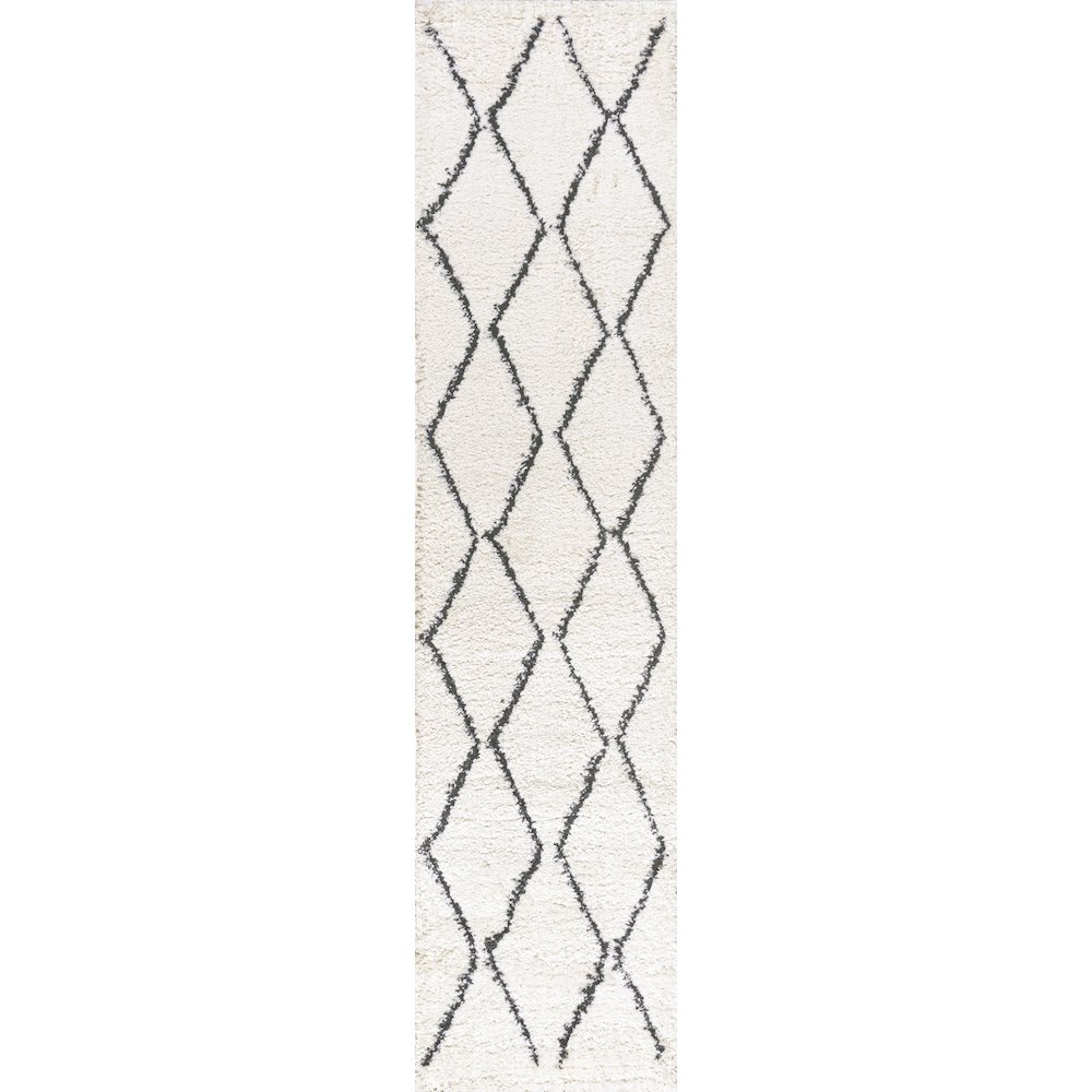 Catala Moroccan Diamond Shag Area Rug. Picture 1