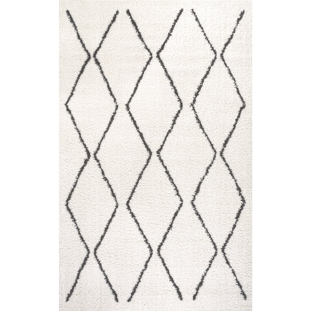 Catala Moroccan Diamond Shag Area Rug. Picture 1