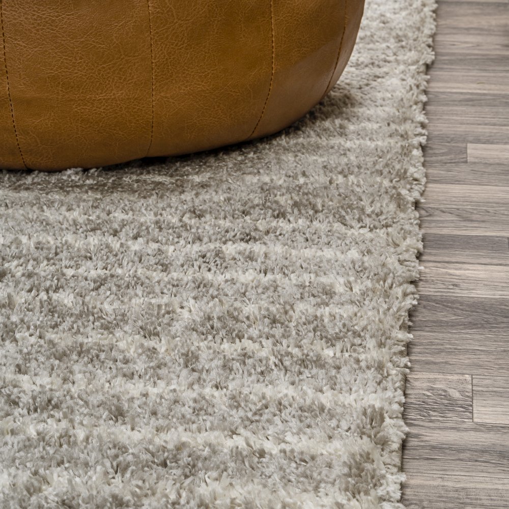 Petra Abstract Stripe Geometric Shag Runner Rug. Picture 2