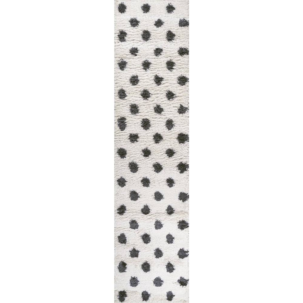 Pere Modern Charcoal Dot Shag Area Rug. Picture 1