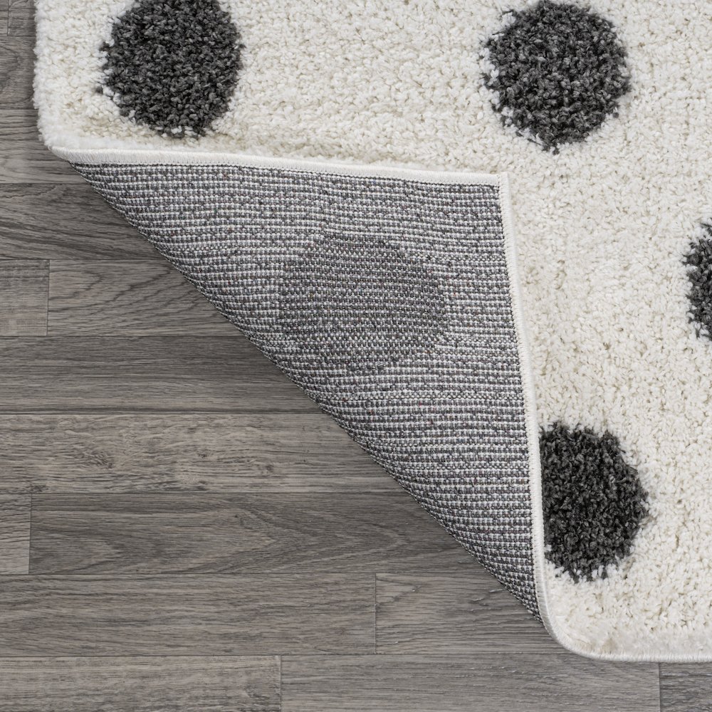 Pere Modern Charcoal Dot Shag Area Rug. Picture 3