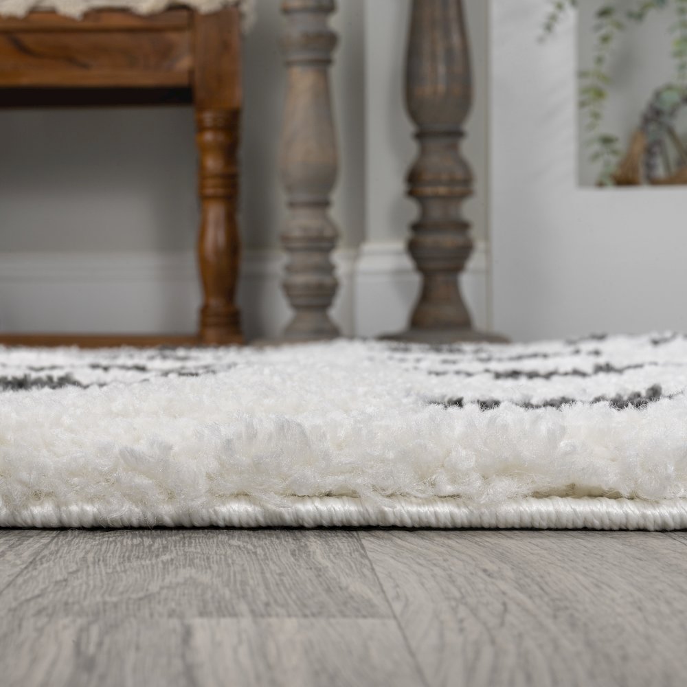 Pere Modern Charcoal Dot Shag Area Rug. Picture 9