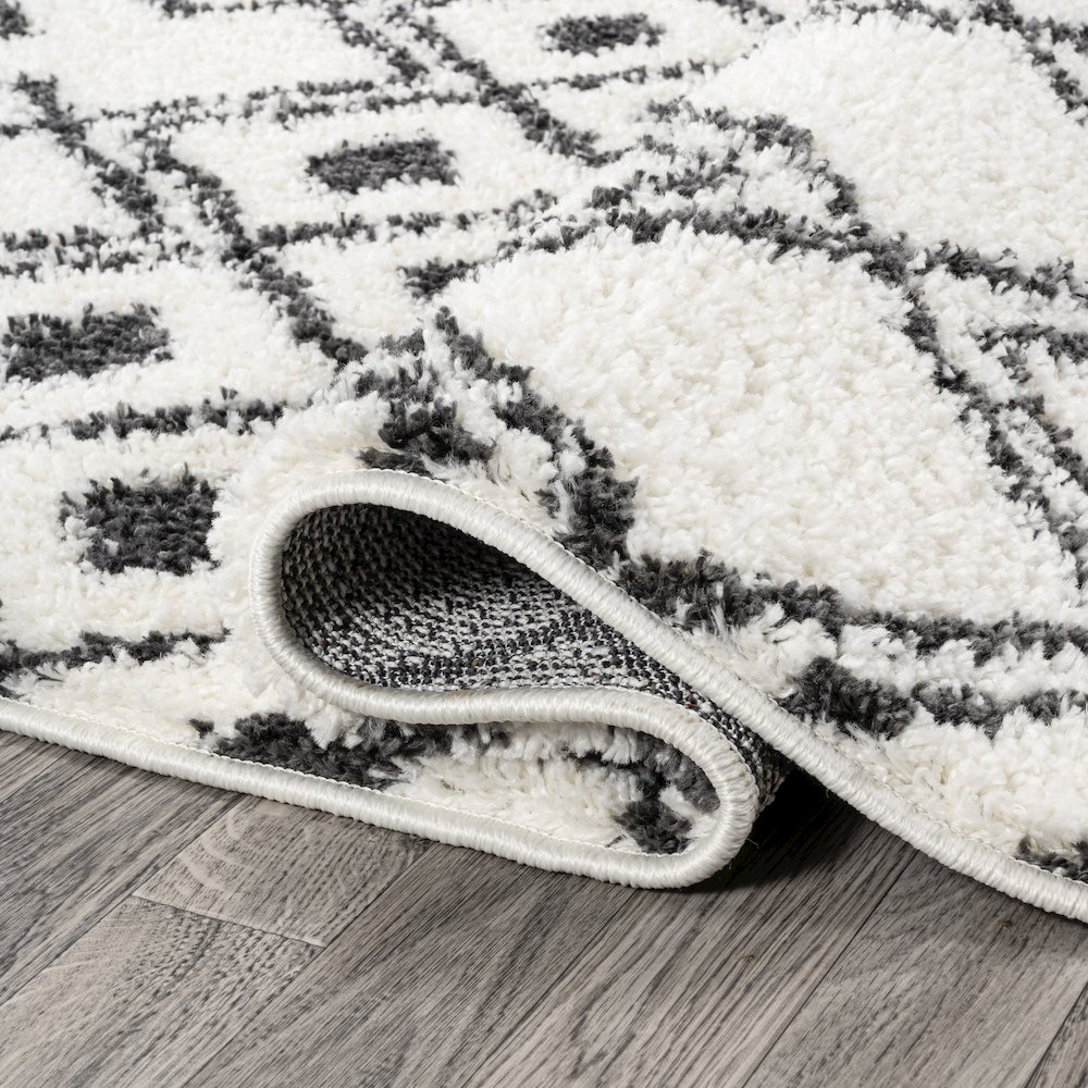 Caimari Moroccan Diamond Shag Area Rug. Picture 6