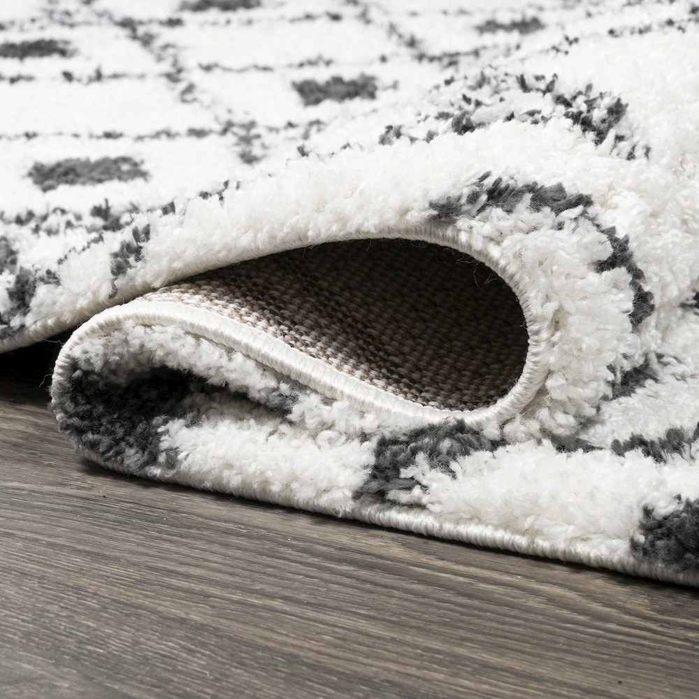 Caimari Moroccan Diamond Shag Area Rug. Picture 8