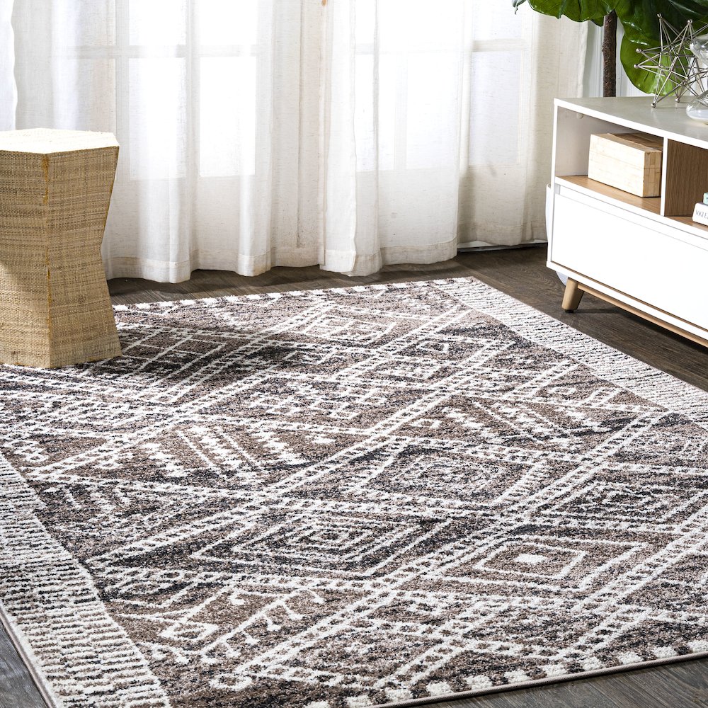 Tayri Modern Tribal Geometric Area Rug. Picture 2