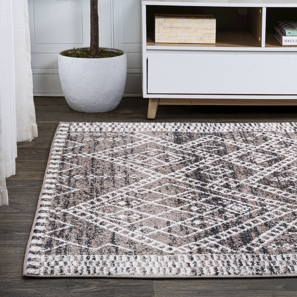 Tayri Modern Tribal Geometric Area Rug. Picture 3