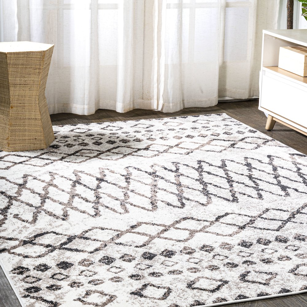 Aksil Moroccan Diamond Area Rug. Picture 2
