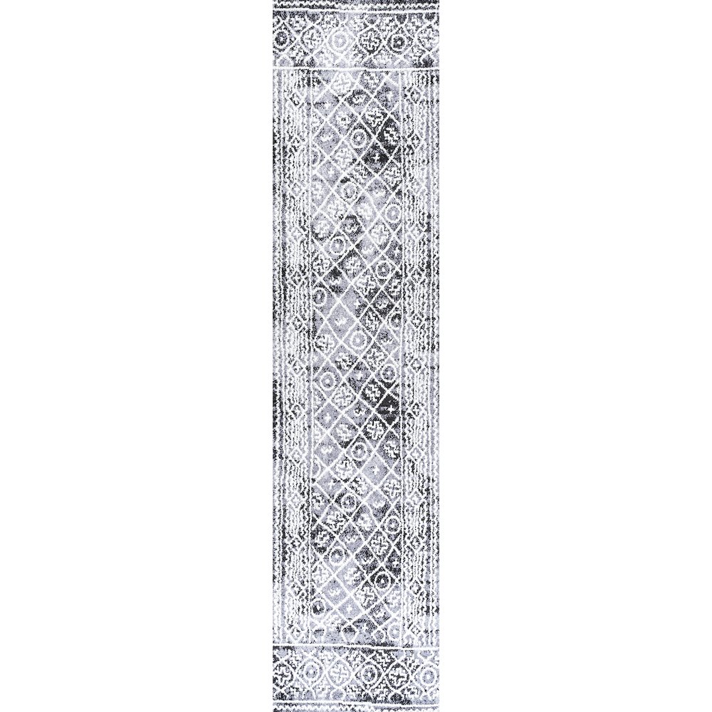 Iften Moroccan Geometric Distressed Area Rug. Picture 1