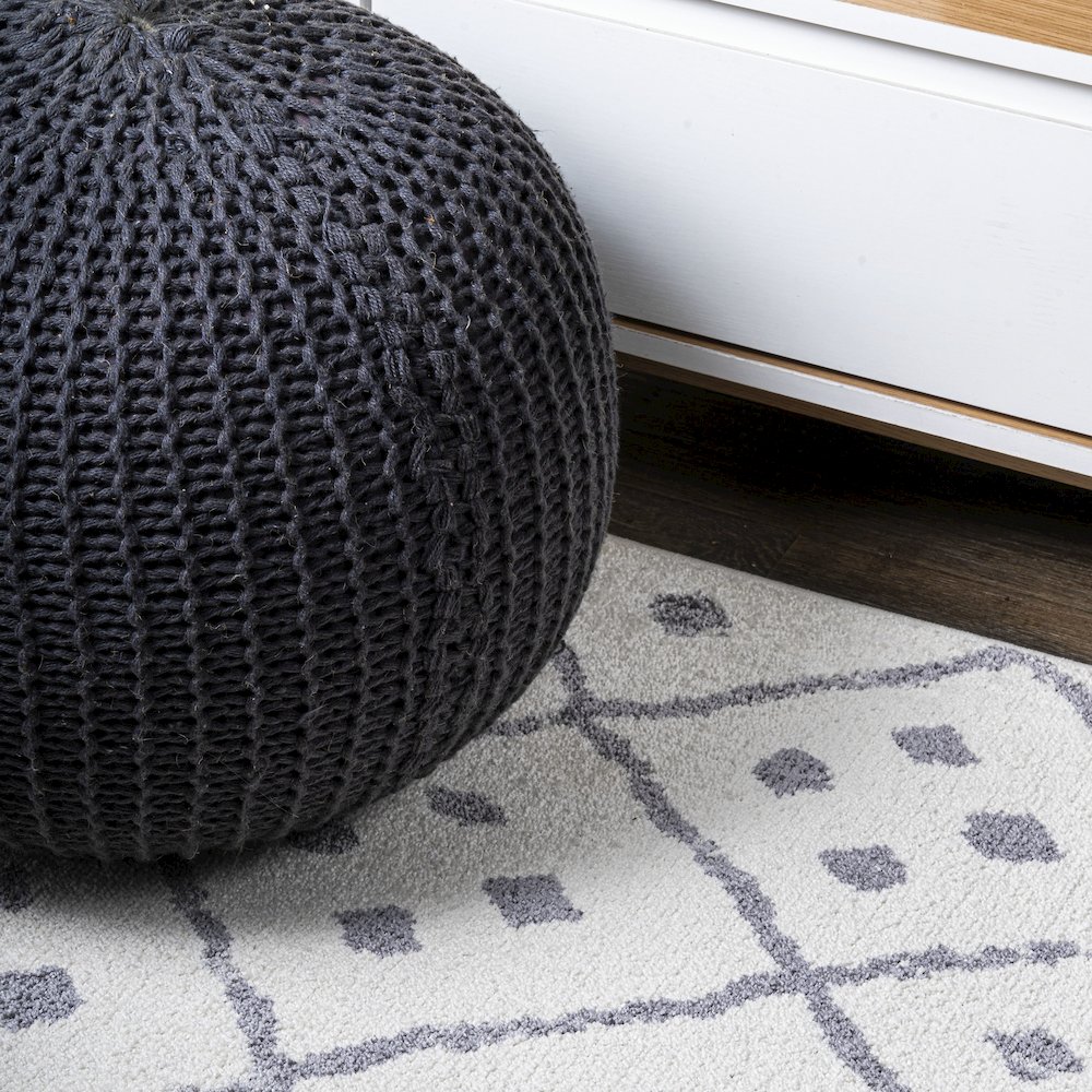 Juba Moroccan Geometric Diamond Area Rug. Picture 5
