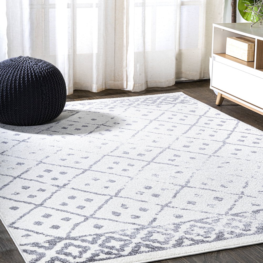 Juba Moroccan Geometric Diamond Area Rug. Picture 2