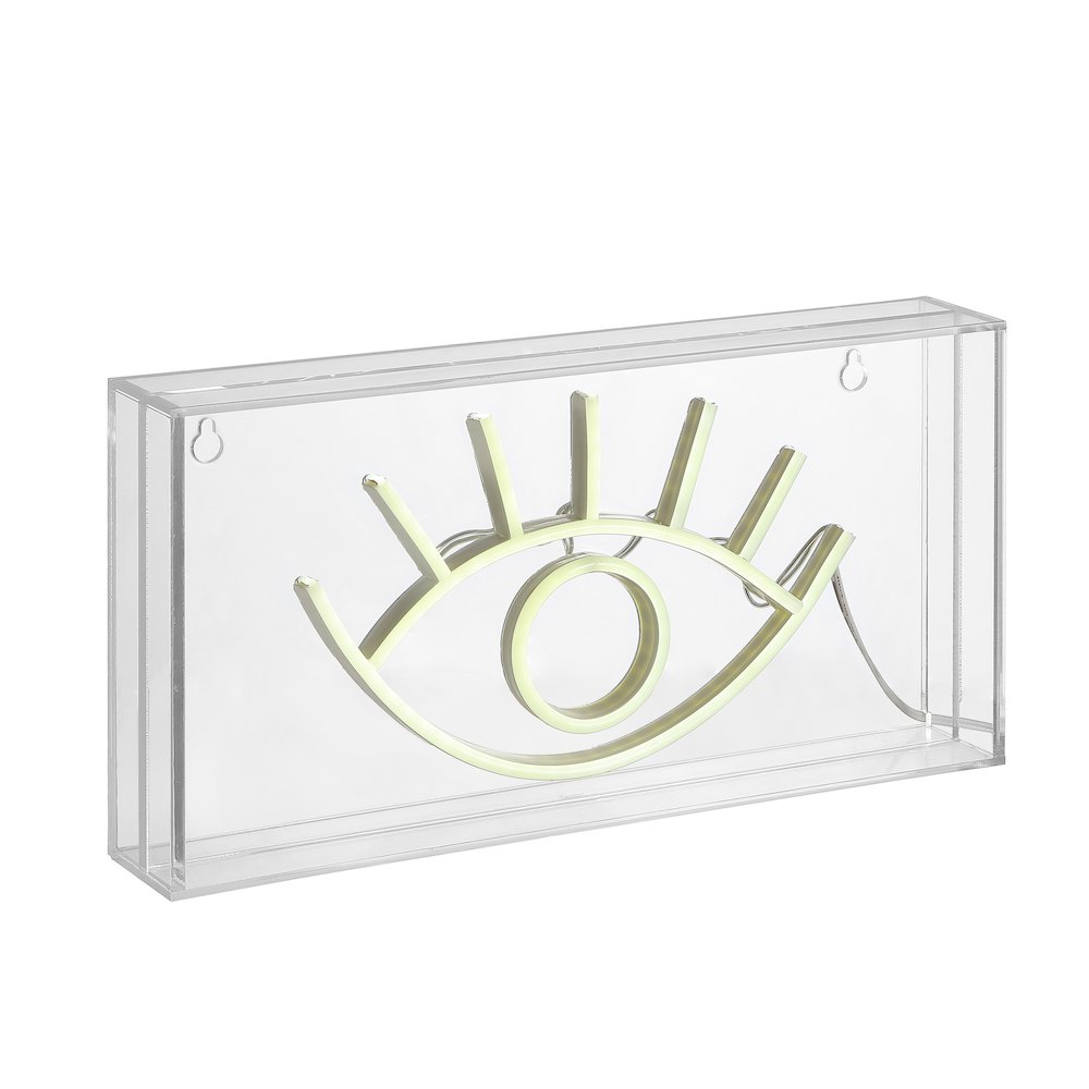 Eye Contemporary Glam Acrylic Box Usb Operated Led Neon Light. Picture 1