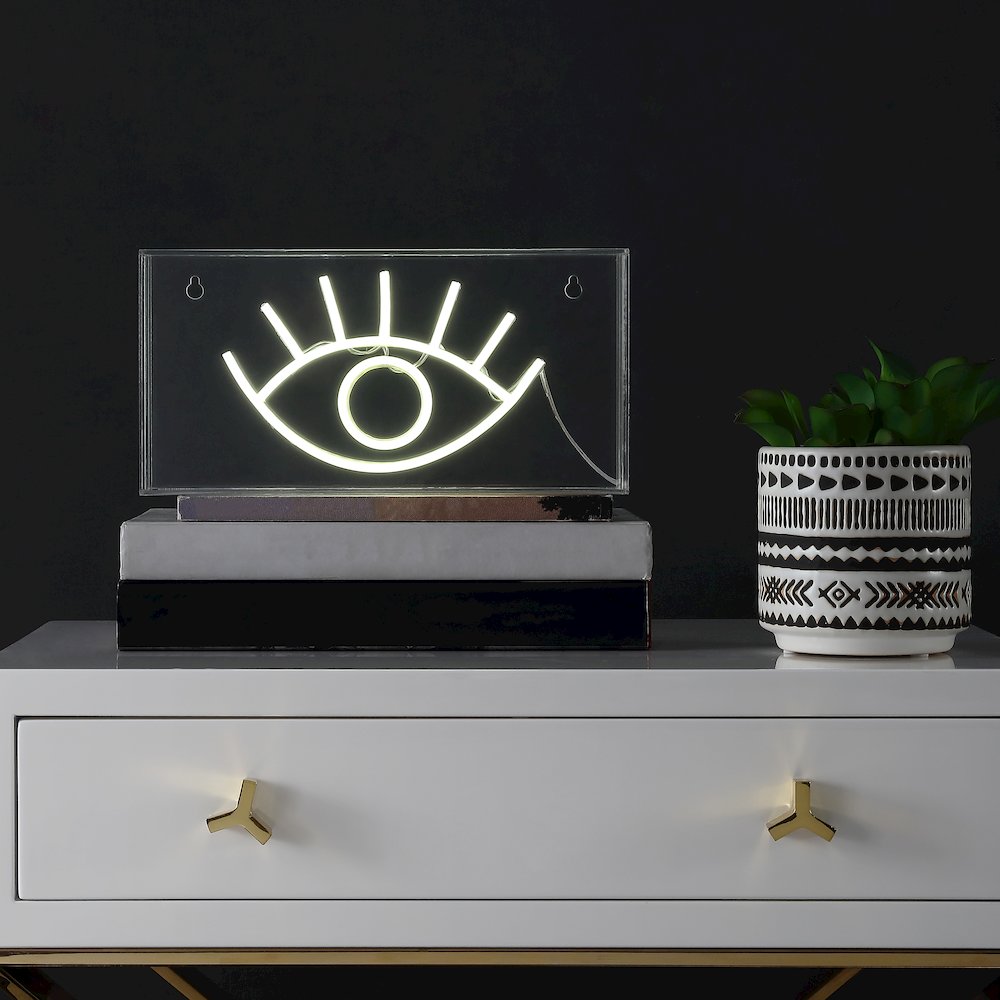 Eye Contemporary Glam Acrylic Box Usb Operated Led Neon Light. Picture 3