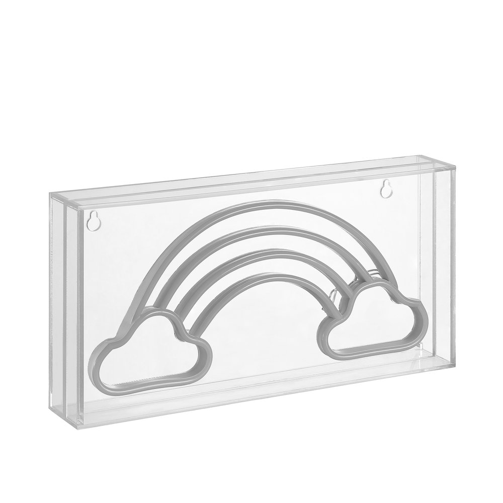 Rainbow Contemporary Glam Acrylic Box Usb Operated Led Neon Light. Picture 2