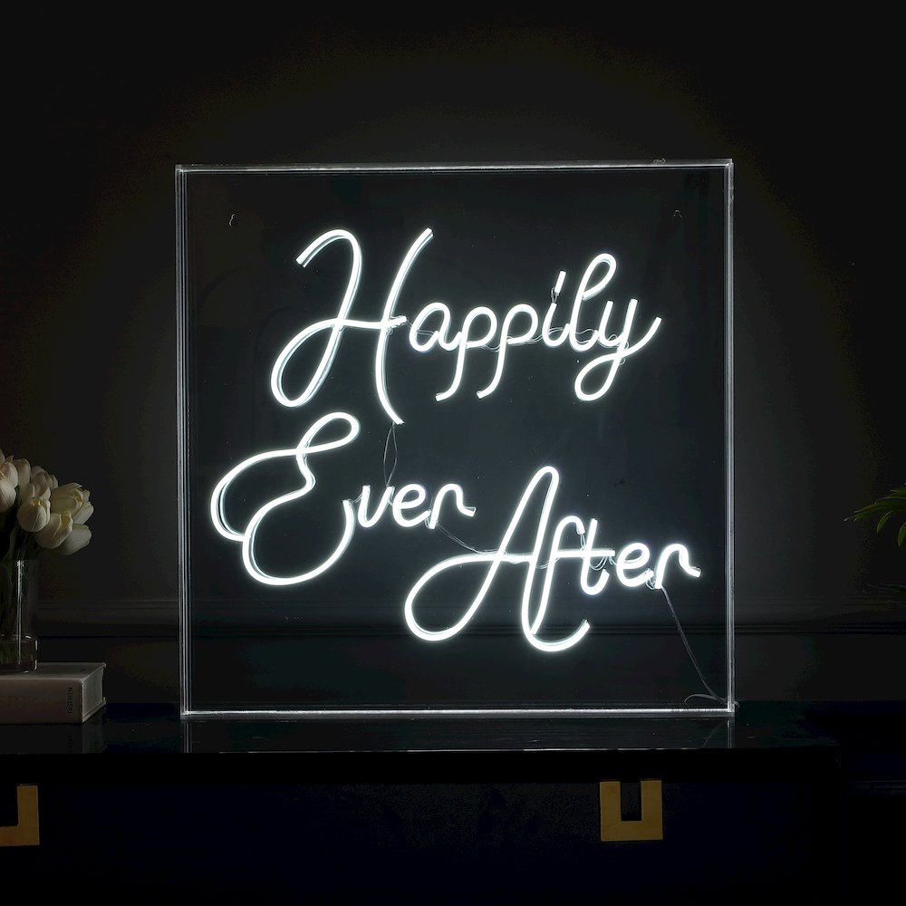 Glam Acrylic Box Usb Operated Led Neon Light. Picture 5