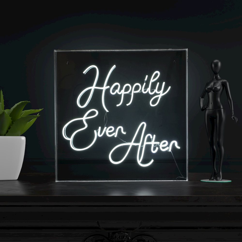 Glam Acrylic Box Usb Operated Led Neon Light. Picture 6