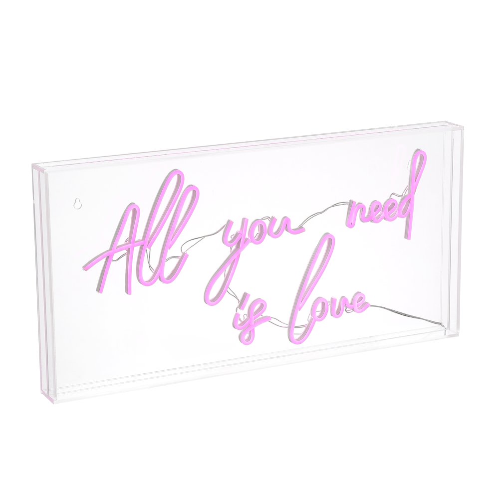 Glam Acrylic Box Usb Operated Led Neon Light. Picture 4