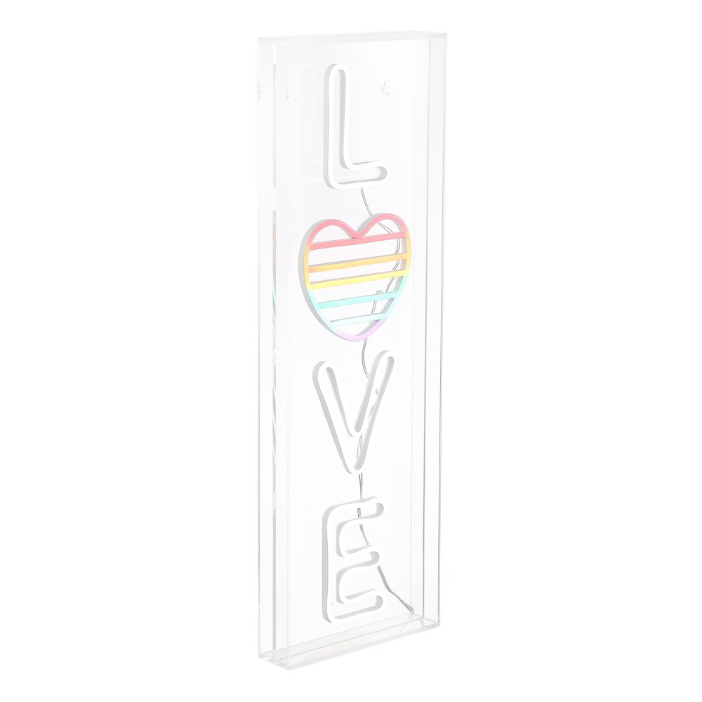 Love Contemporary Glam Acrylic Box Usb Operated Led Neon Light. Picture 4