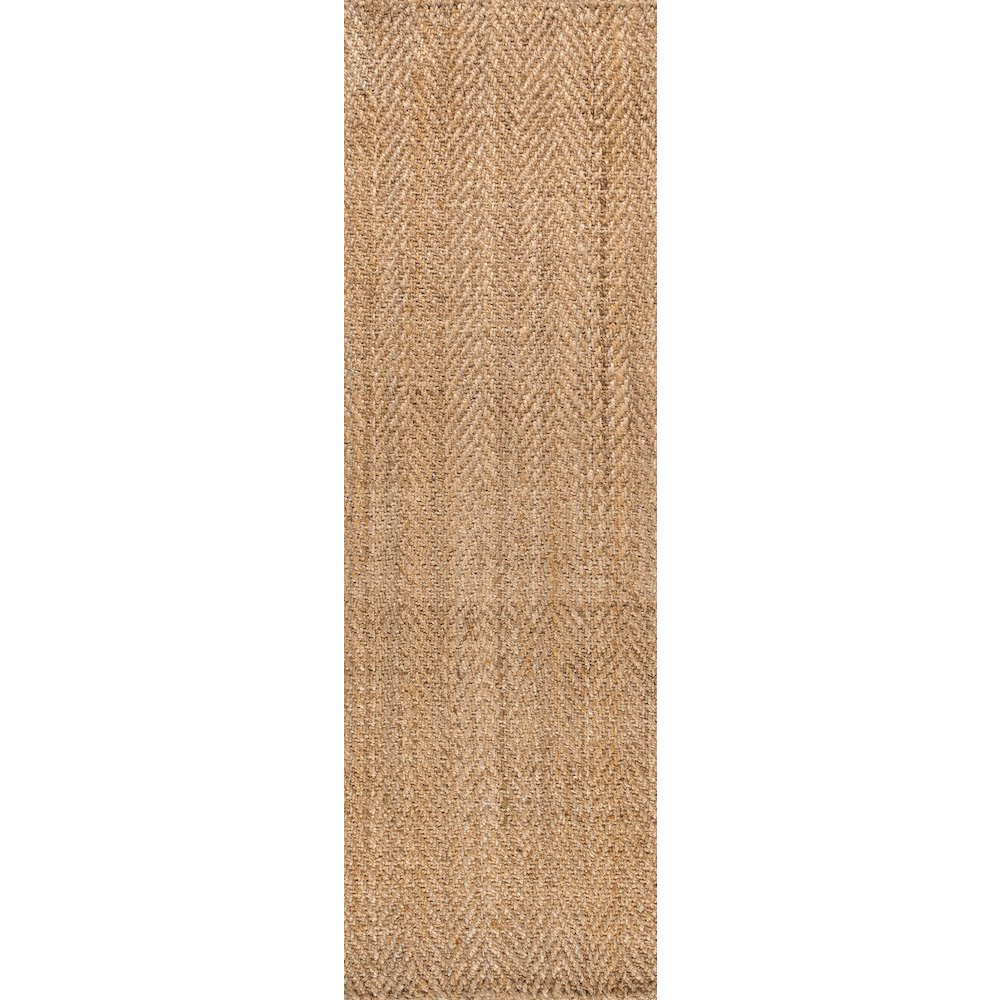 Espina Hand Woven Herringbone Chunky Jute Area Rug. Picture 1