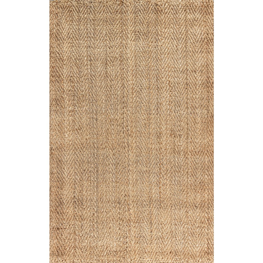 Espina Hand Woven Herringbone Chunky Jute Area Rug. Picture 1