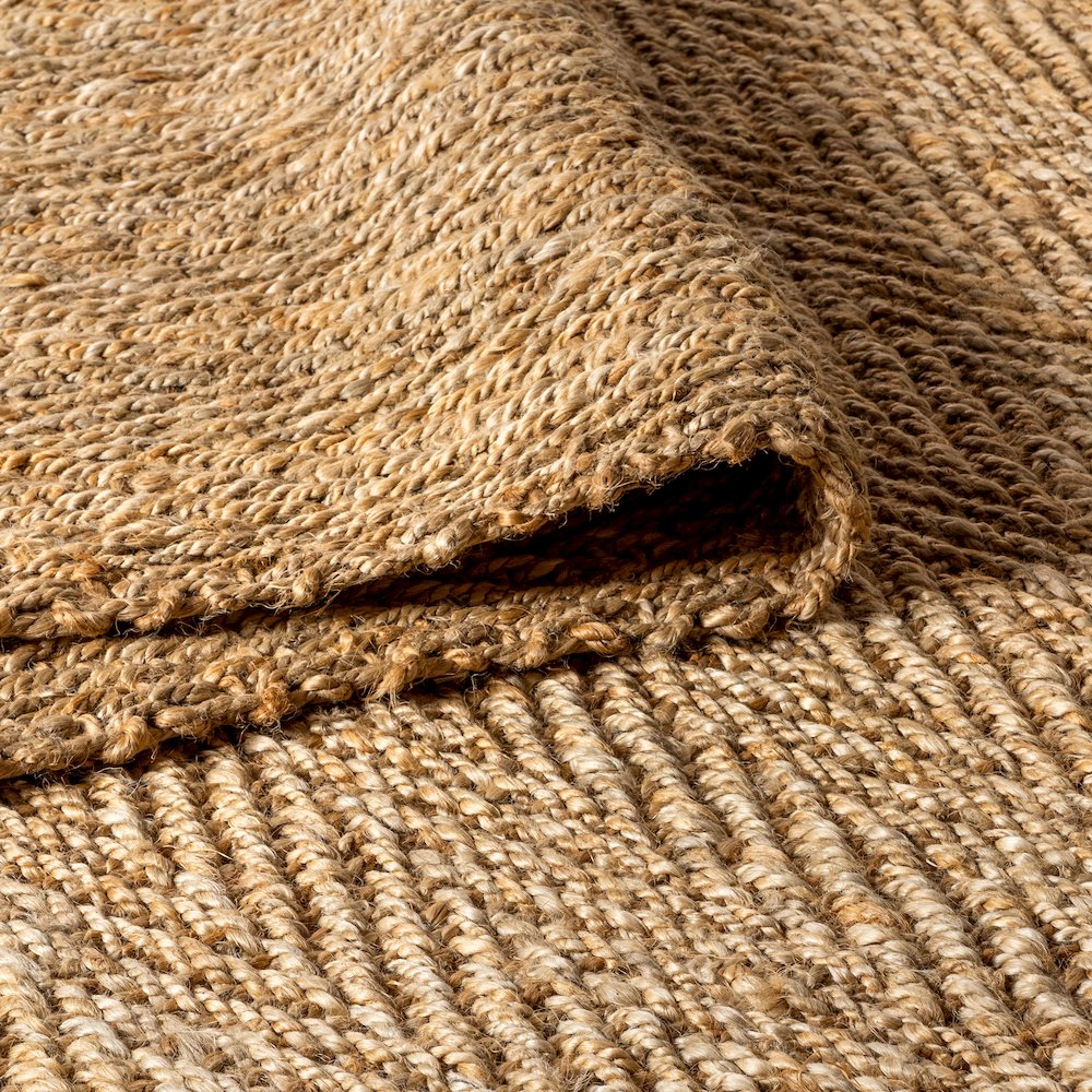 Espina Hand Woven Herringbone Chunky Jute Area Rug. Picture 6