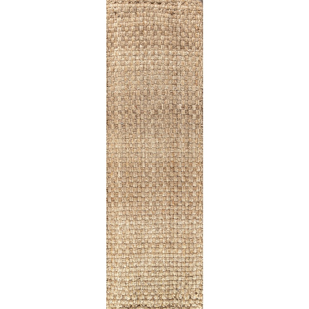 Estera Hand Woven Boucle Chunky Jute Area Rug. Picture 1