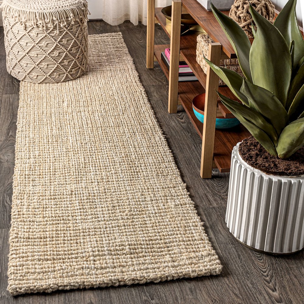 Hiro Hand Woven Chunky Jute Area Rug. Picture 2