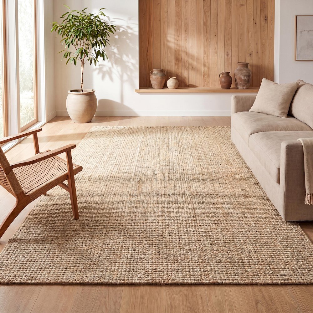 Hiro Hand Woven Chunky Jute Area Rug. Picture 11