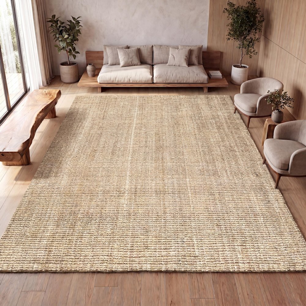 Hiro Hand Woven Chunky Jute Area Rug. Picture 12