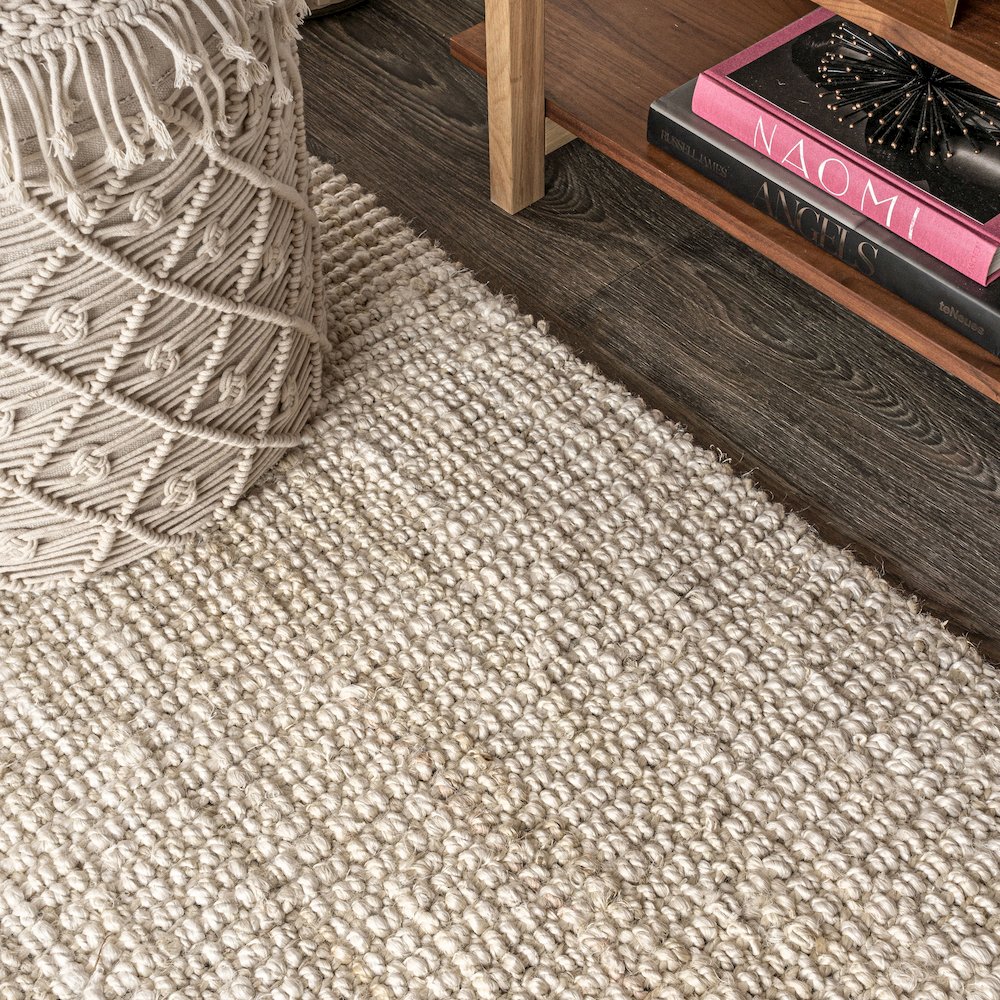Hiro Hand Woven Chunky Jute Area Rug. Picture 5