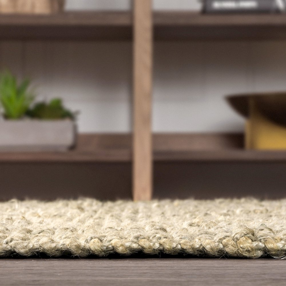 Hiro Hand Woven Chunky Jute Area Rug. Picture 7