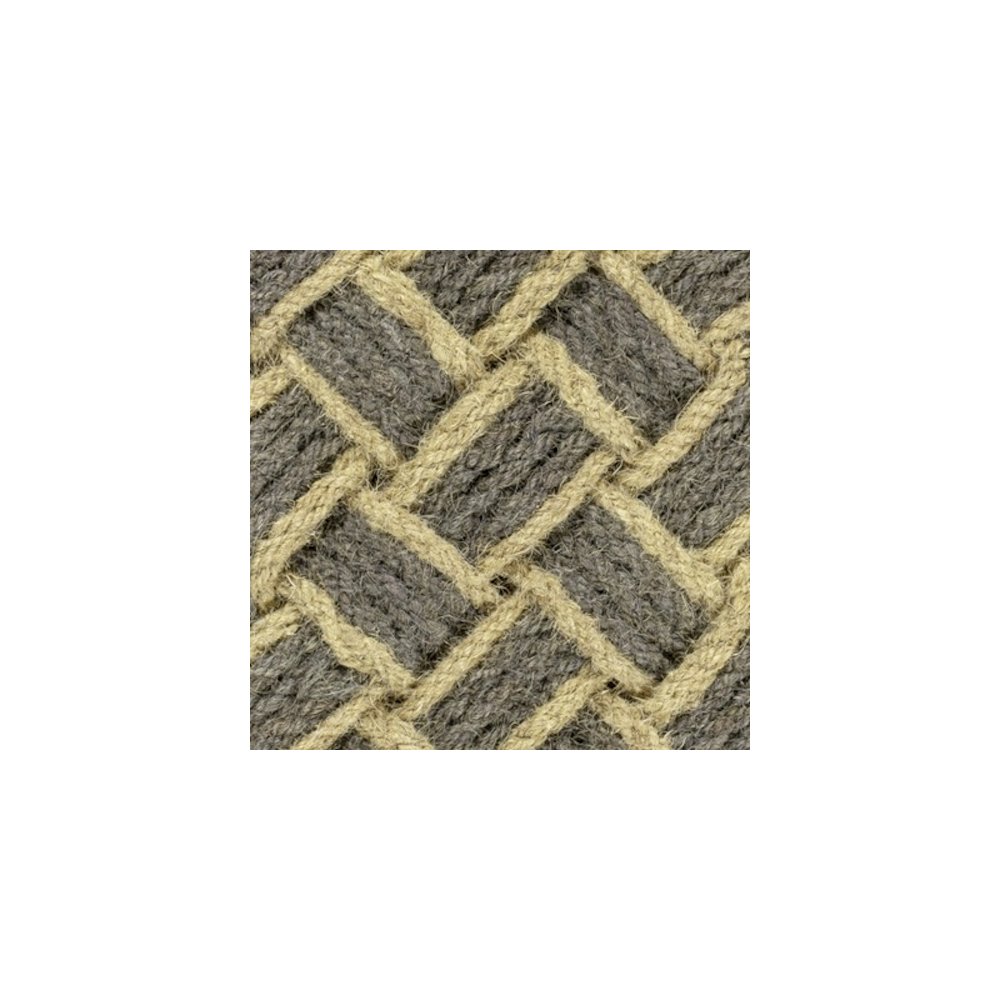 Scalloped Basketweave Coir Gray/Bleach 18 in. x 30 in. Indoor/Outdoor DoorMat. Picture 7