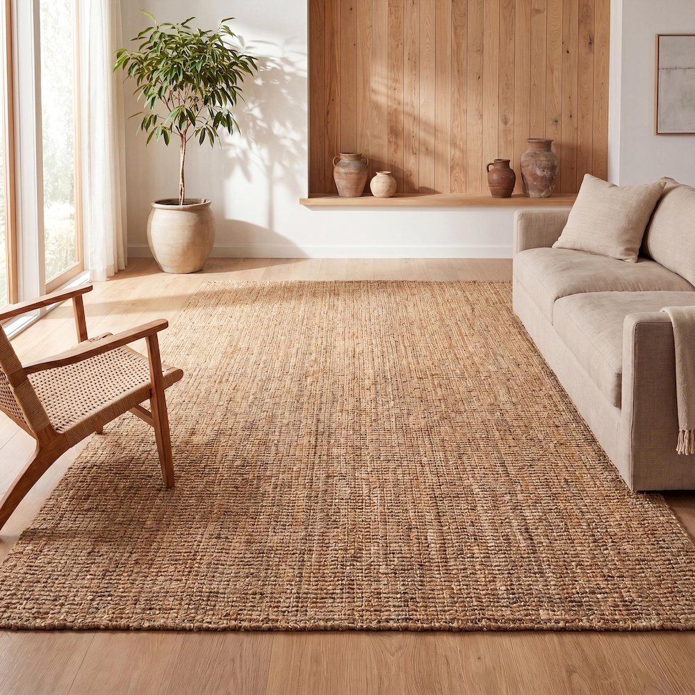 Pata Hand Woven Chunky Jute Area Rug. Picture 10