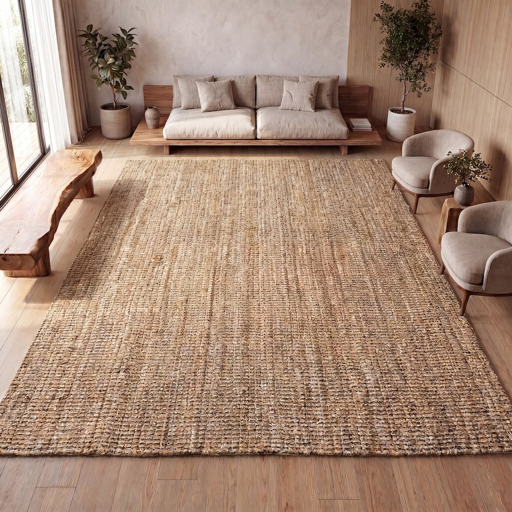 Pata Hand Woven Chunky Jute Area Rug. Picture 11