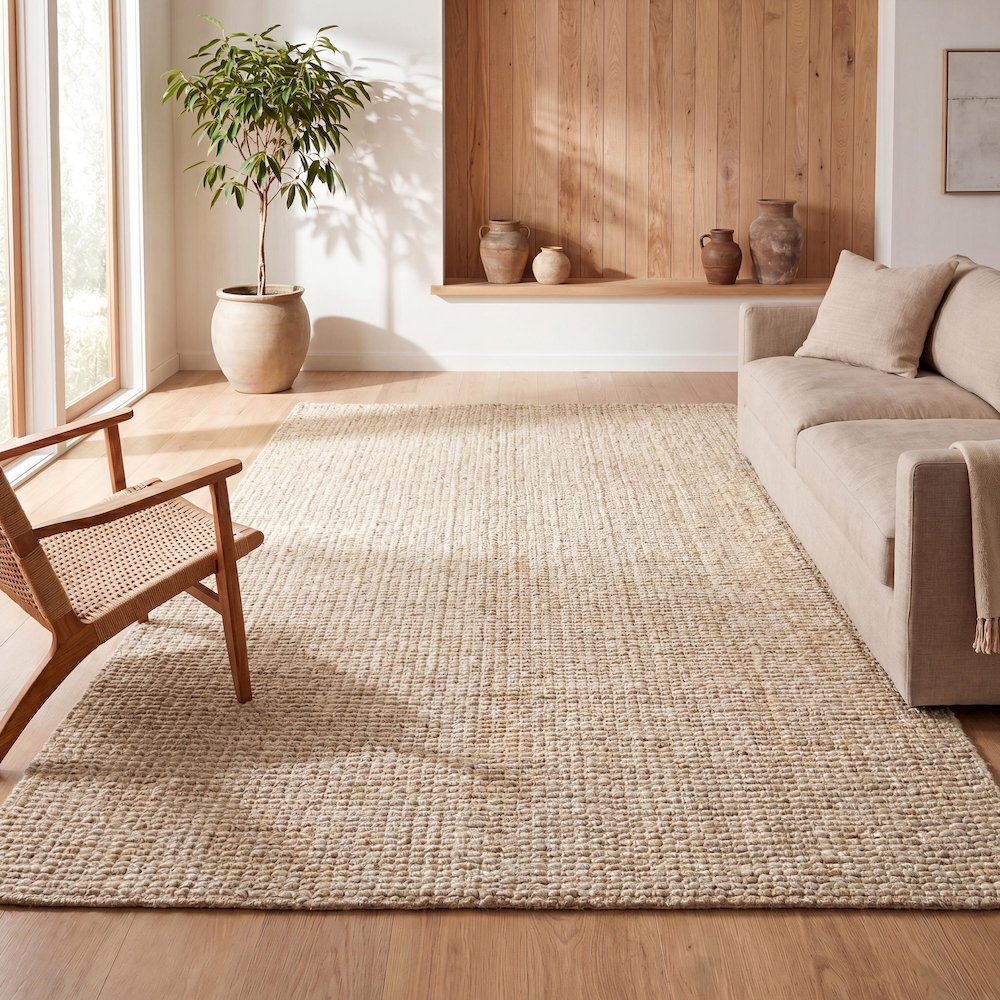 Pata Hand Woven Chunky Jute Area Rug. Picture 10