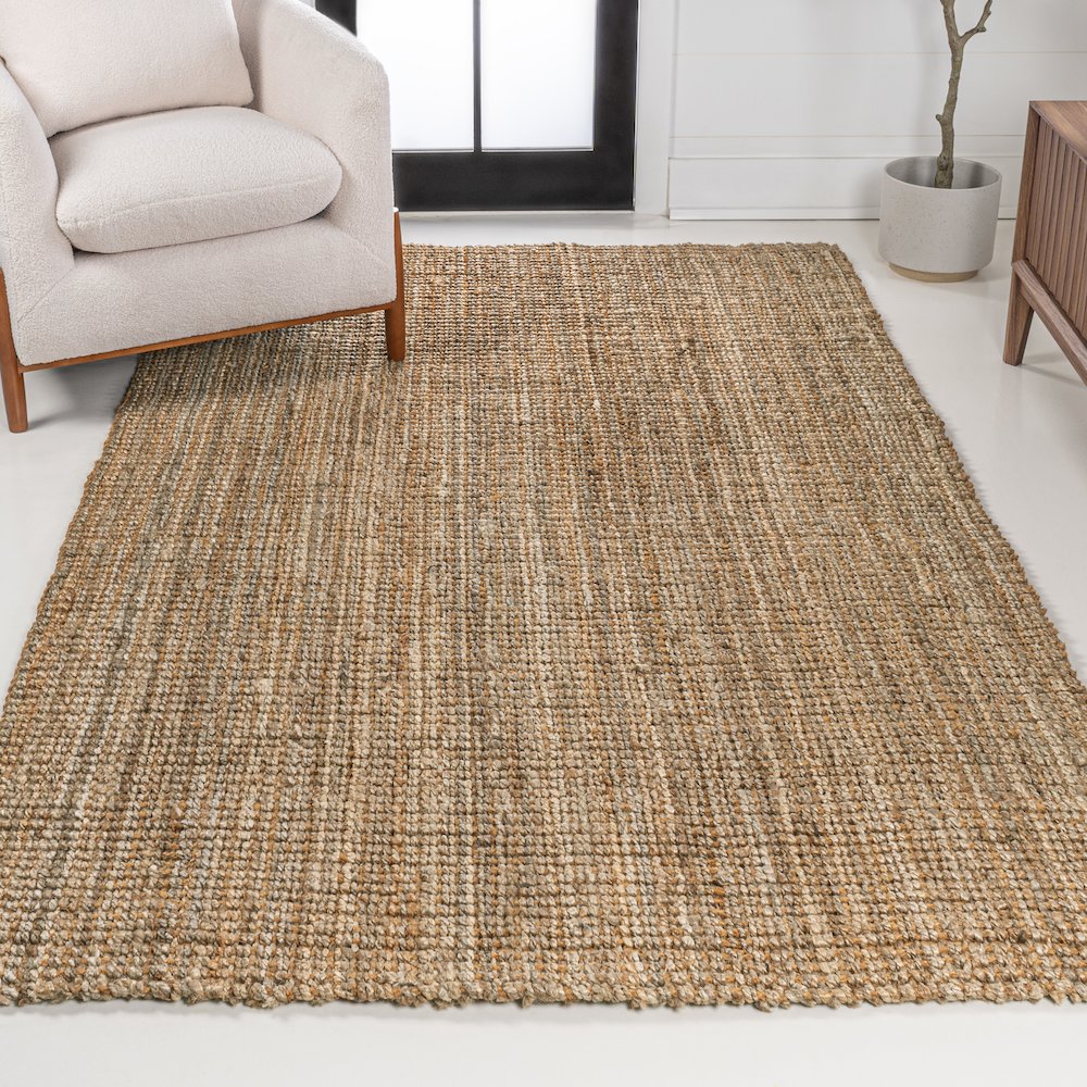 Biot Traditional Rustic Handwoven Jute Area Rug. Picture 2