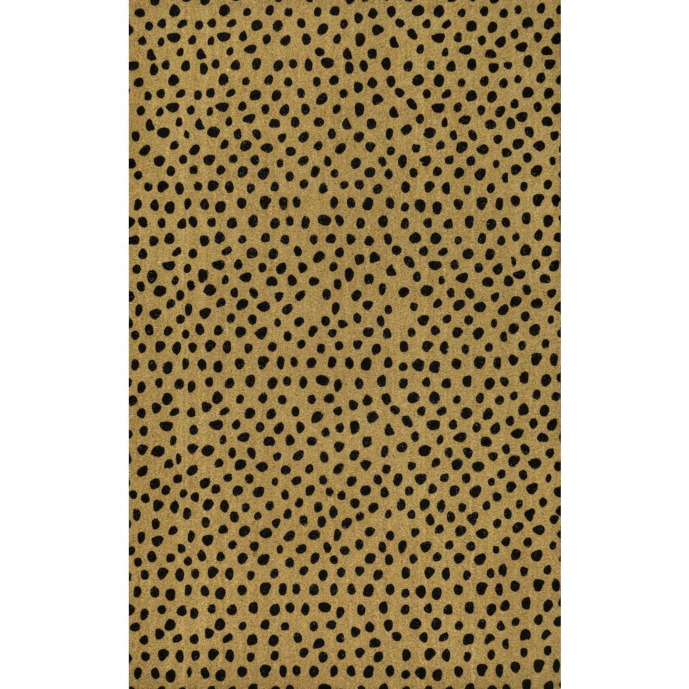 Animal-Spot Bordered Coir Natural/Black 3 ft. x 5 ft. Indoor/Outdoor Area Rug. Picture 1
