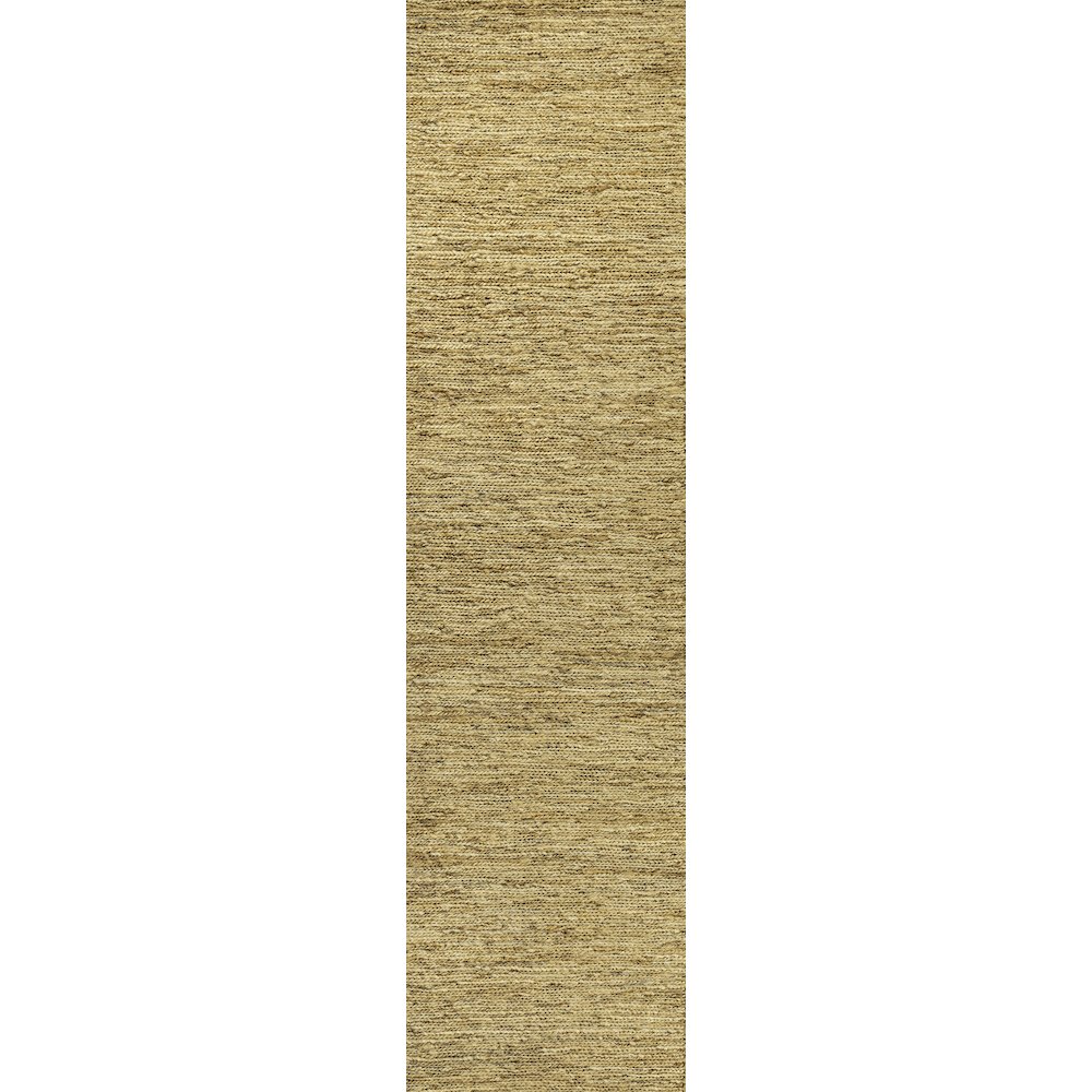 Griffin Rustic Farmhouse Woven Jute Solid Natural 2 ft. x 8 ft. Runner Rug. Picture 1