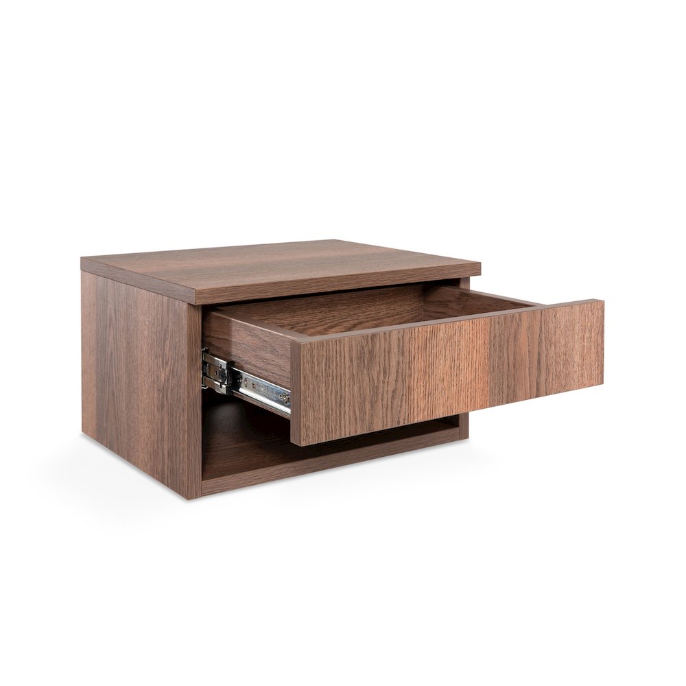 Modern Floating Wall Mounted Nightstand with Soft-Close Drawer. Picture 3