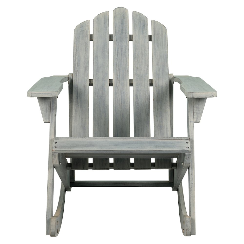 Kiawah Classic Gray Acacia Wood Adirondack Rocking Chair. Picture 2